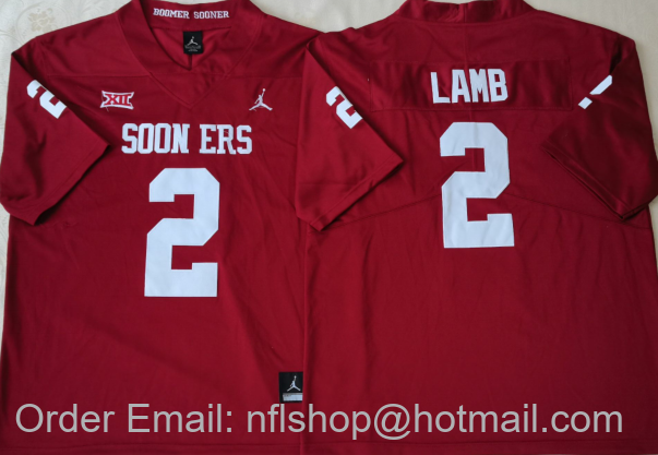 Men's Oklahoma Sooners #2 CeeDee Lamb Crimson Vapor Untouchable Limited Stitched College Football Jersey