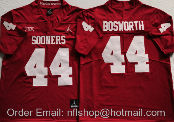 Men's Oklahoma Sooners #44 Brian Bosworth Crimson Vapor Untouchable Limited Stitched College Football Jersey