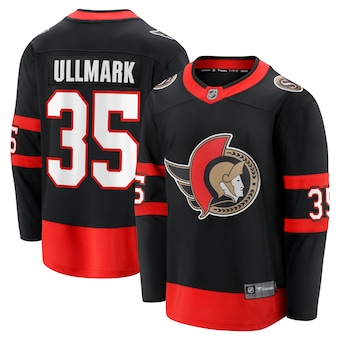 Men's Ottawa Senators #35 Linus Ullmark Black Home Premier Breakaway Player Jersey