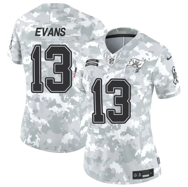 Women's Tampa Bay Buccaneers #13 Mike Evans 2024 F.U.S.E Arctic Camo Salute to Service Limited Stitched Football Jersey(Run Small)