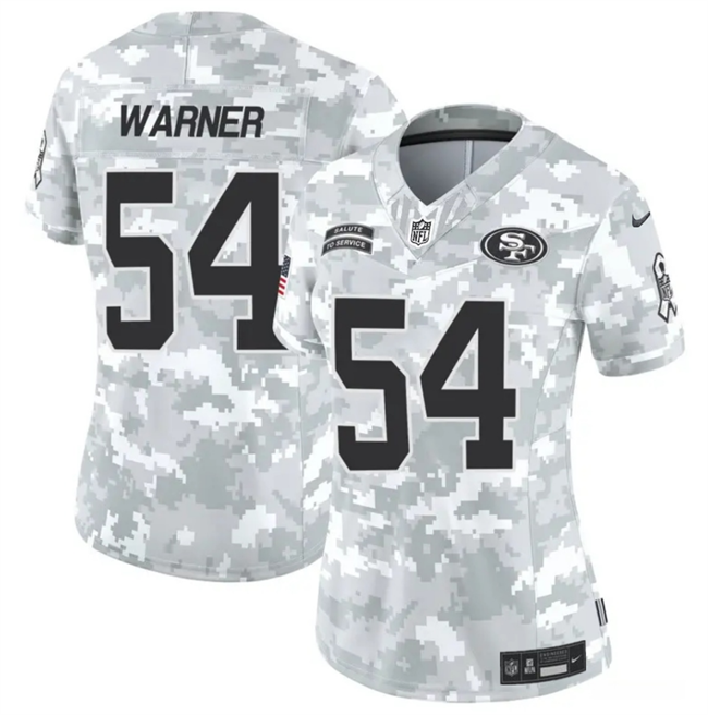 Women's San Francisco 49ers #54 Fred Warner 2024 F.U.S.E Arctic Camo Salute to Service Limited Stitched Jersey(Run Small)