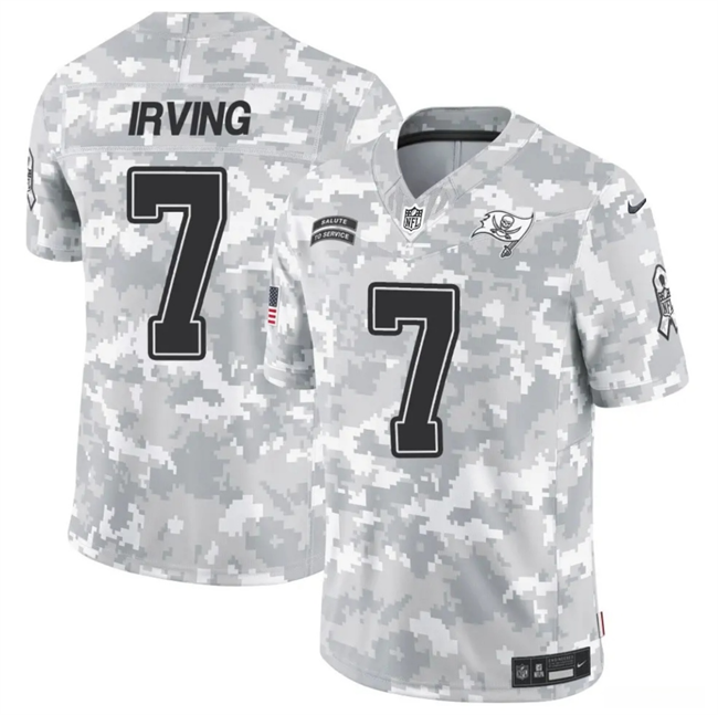 Men's Tampa Bay Buccaneers #7 Bucky Irving 2024 F.U.S.E Arctic Camo Salute to Service Limited Stitched Football Jersey