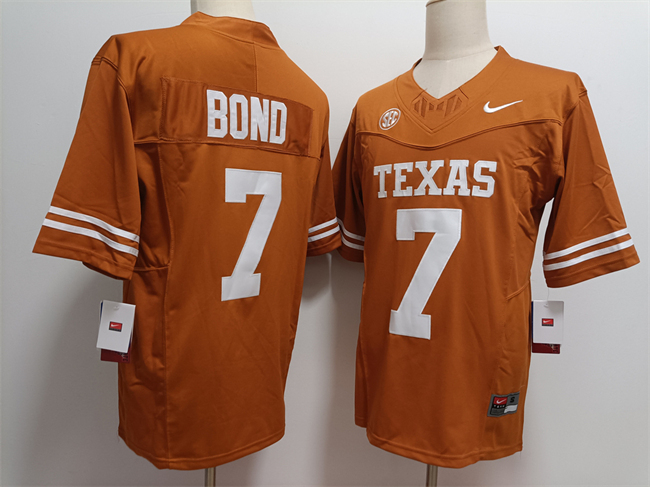 Men's Texas Longhorns #7 Isaiah Bond Yellow F.U.S.E Stitched Jersey