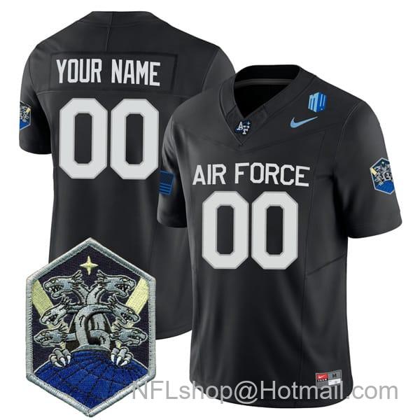 Men's Custom Air Force Falcons Jersey Name and Number College Football Black Alternate Game All Stitched