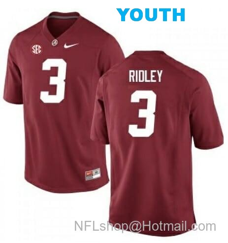 Nike Youth Alabama Crimson Tide #3 Calvin Ridley Jersey NCAA Football Red