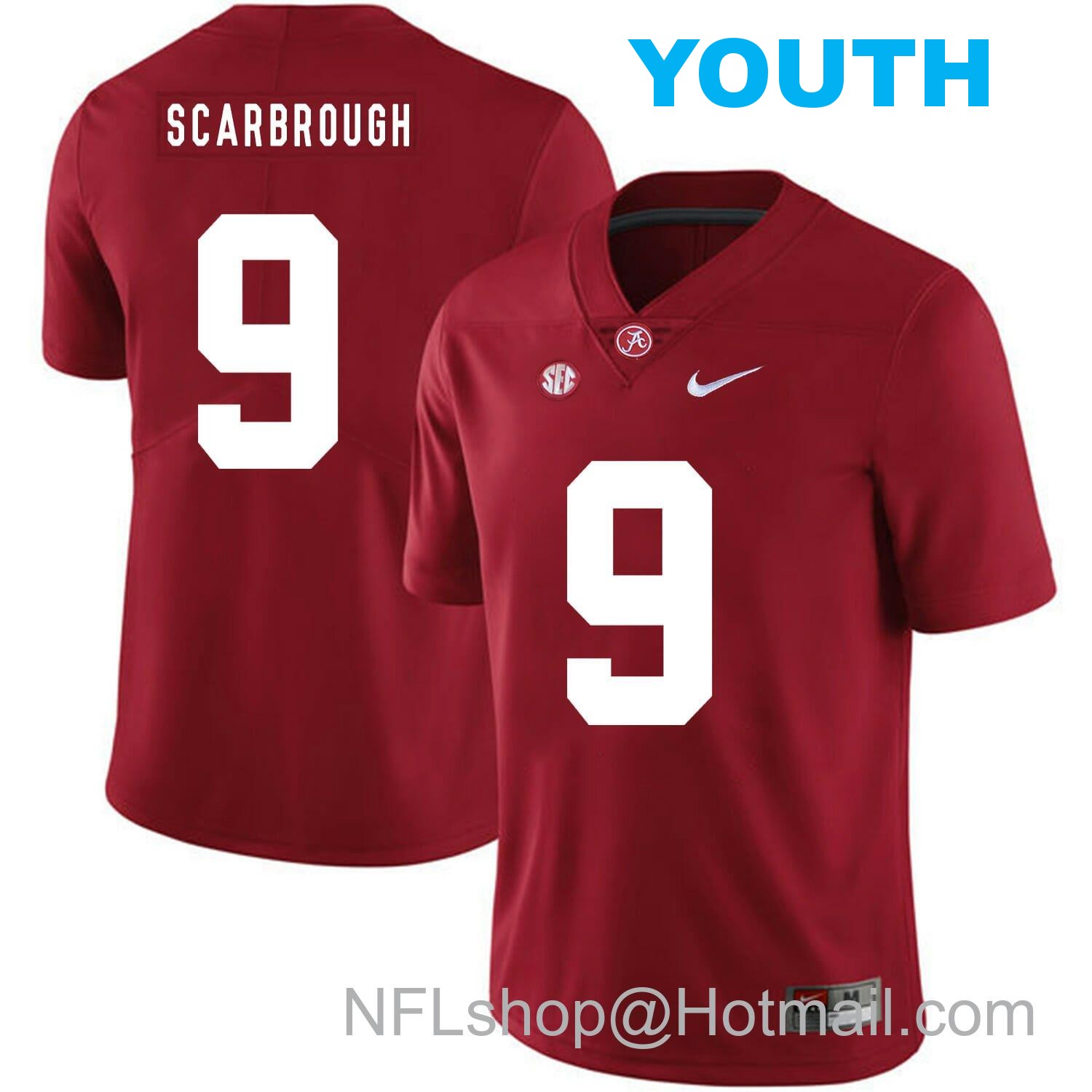 Nike Youth Alabama Crimson Tide #9 Bo Scarbrough College Football Jersey Red