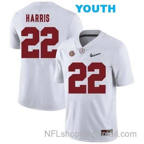 Nike Youth Alabama Crimson Tide #22 Najee Harris College Football White Jersey