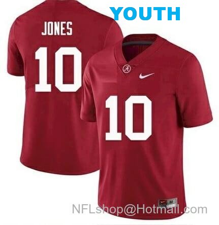 Nike Youth Alabama Crimson Tide #10 Mac Jones NCAA Football Red Jersey