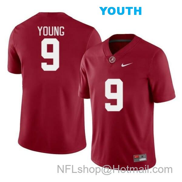 Nike Youth Alabama Crimson Tide #9 Bryce Young Jersey Football Game Red