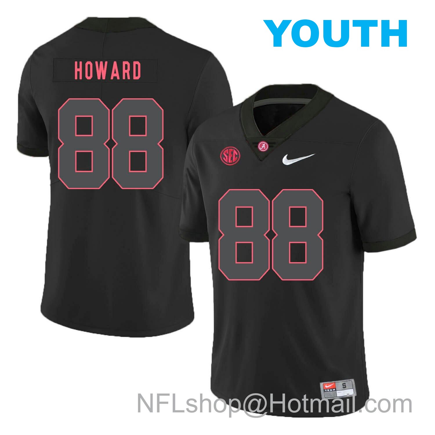 Nike Youth Alabama Crimson Tide #88 O.J Howard College Football Jersey Black