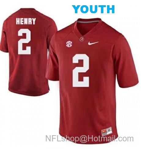 Nike Youth Alabama Crimson Tide #2 Derrick Henry Color Stitched Jersey Red