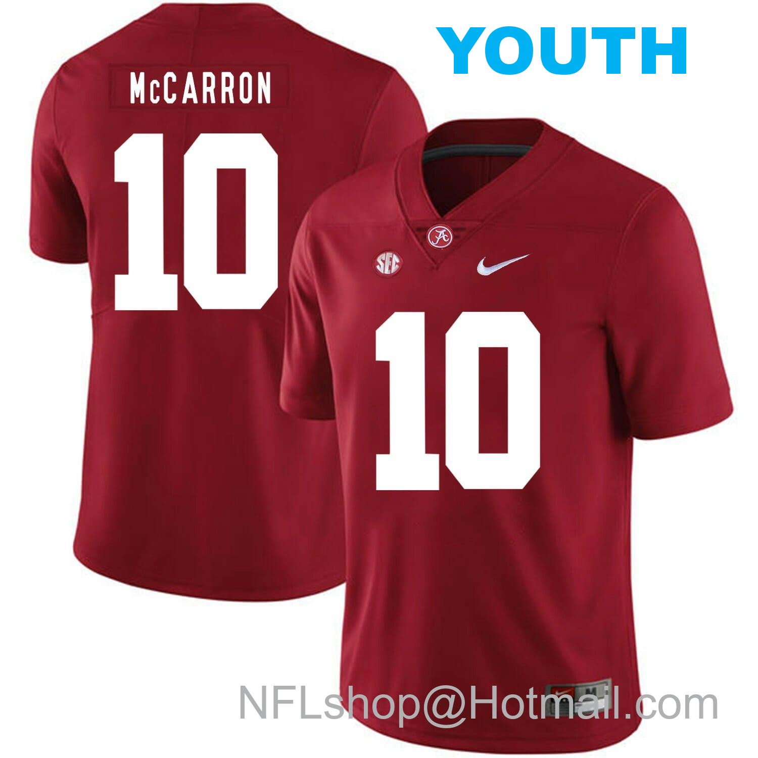 Nike Youth Alabama Crimson Tide #10 A.J McCarron College Football Jersey Red