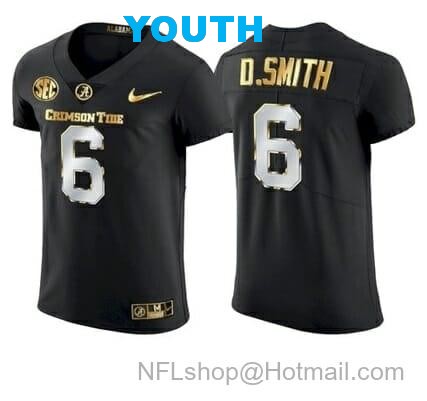 Nike Youth Alabama Crimson Tide #6 DeVonta Smith College NCAA Black Jersey Football