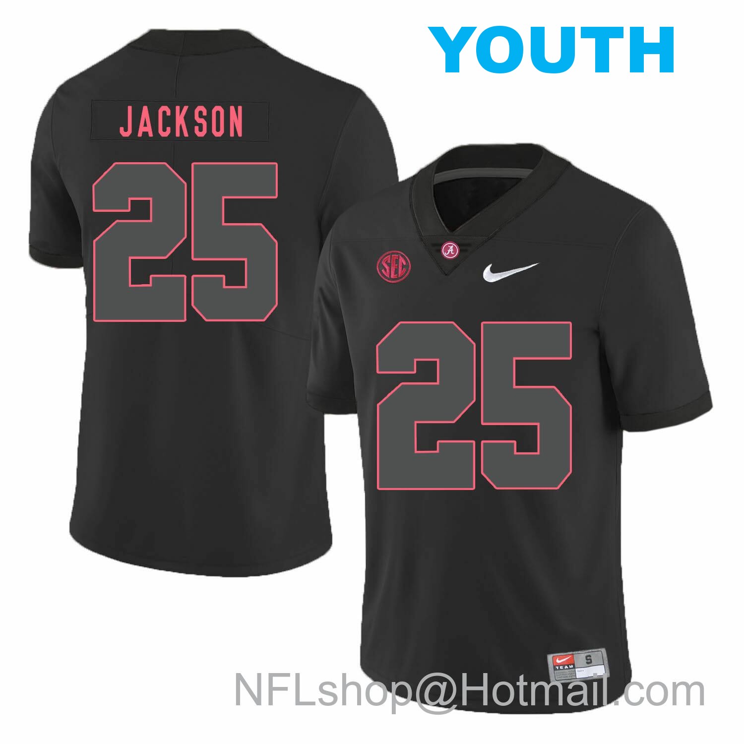 Nike Youth Alabama Crimson Tide #25 Kareem Jackson College Football Jersey Black