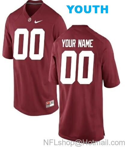 Nike Youth Custom Alabama Crimson Tide Jersey College Football Red