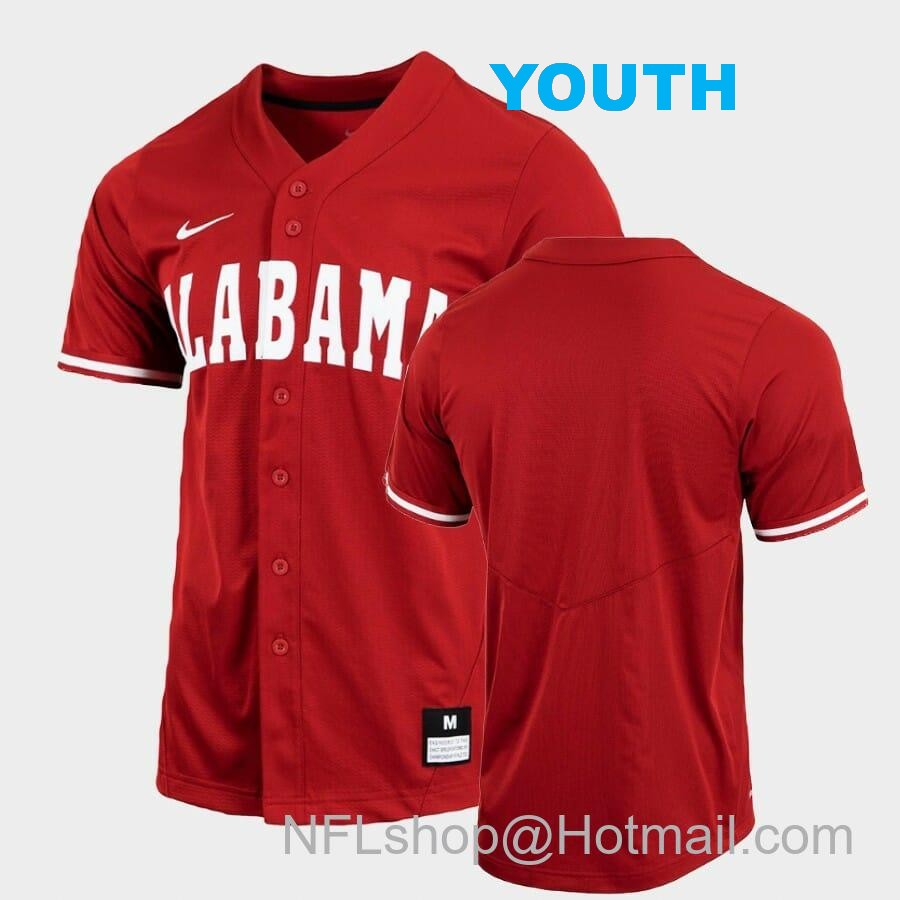 Nike Youth Alabama Crimson Tide Custom Name Number Crimson Baseball Jersey