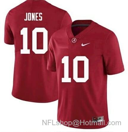 Men's Nike Alabama Crimson Tide #10 Mac Jones NCAA Football Red Jersey