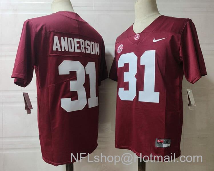 Men's Nike Alabama Crimson Tide #31 Anderson NCAA Football Jersey Red