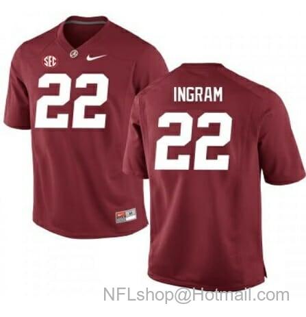 Men's Nike Alabama Crimson Tide #22 Mark Ingram NCAA Football Jersey Red