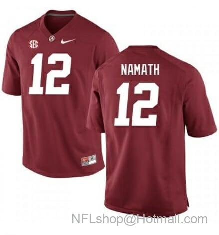 Men's Nike Alabama Crimson Tide #12 Joe Namath NCAA Football Jersey Red