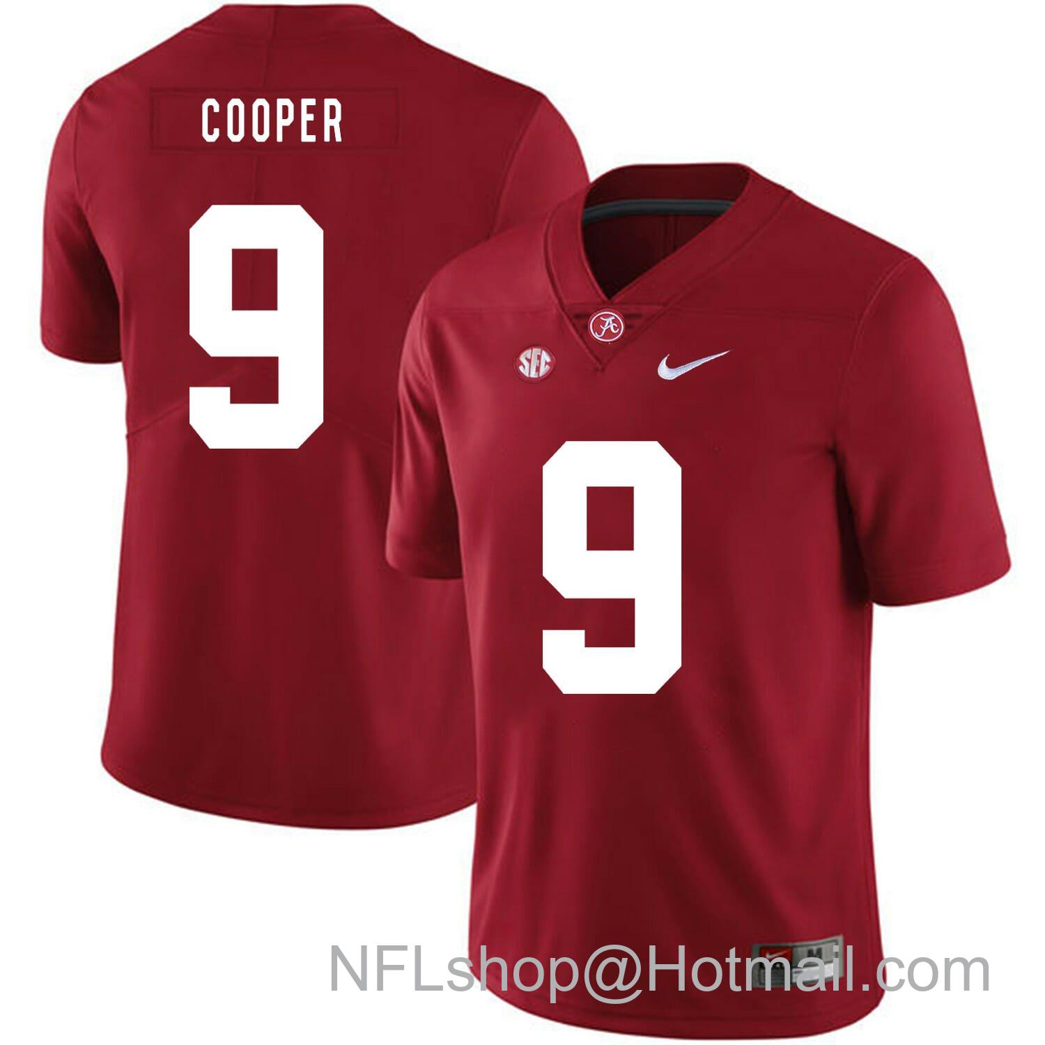 Men's Nike Alabama Crimson Tide #9 Amari Cooper College Football Jersey Red