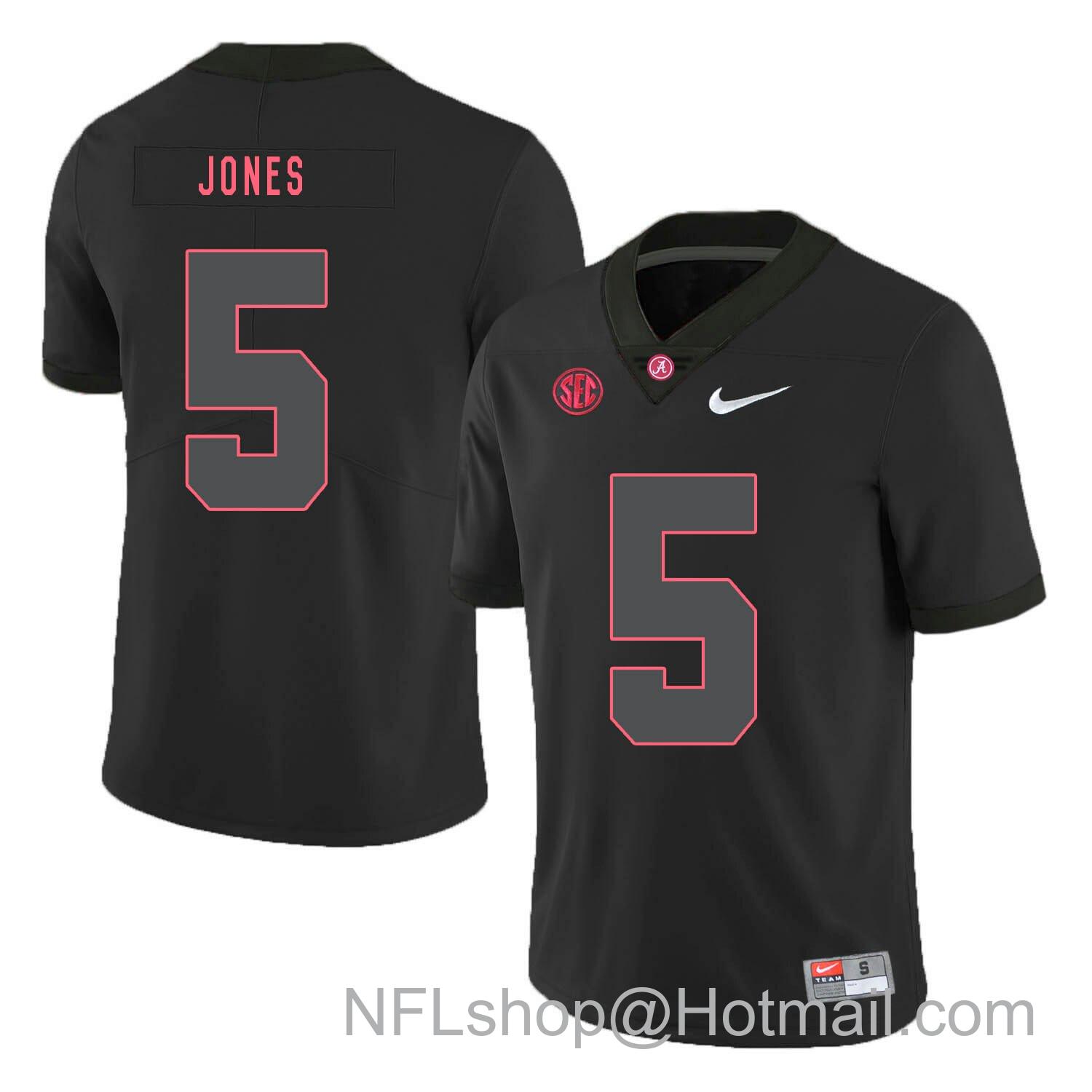 Men's Nike Alabama Crimson Tide #5 Cyrus Jones College Football Jersey Black