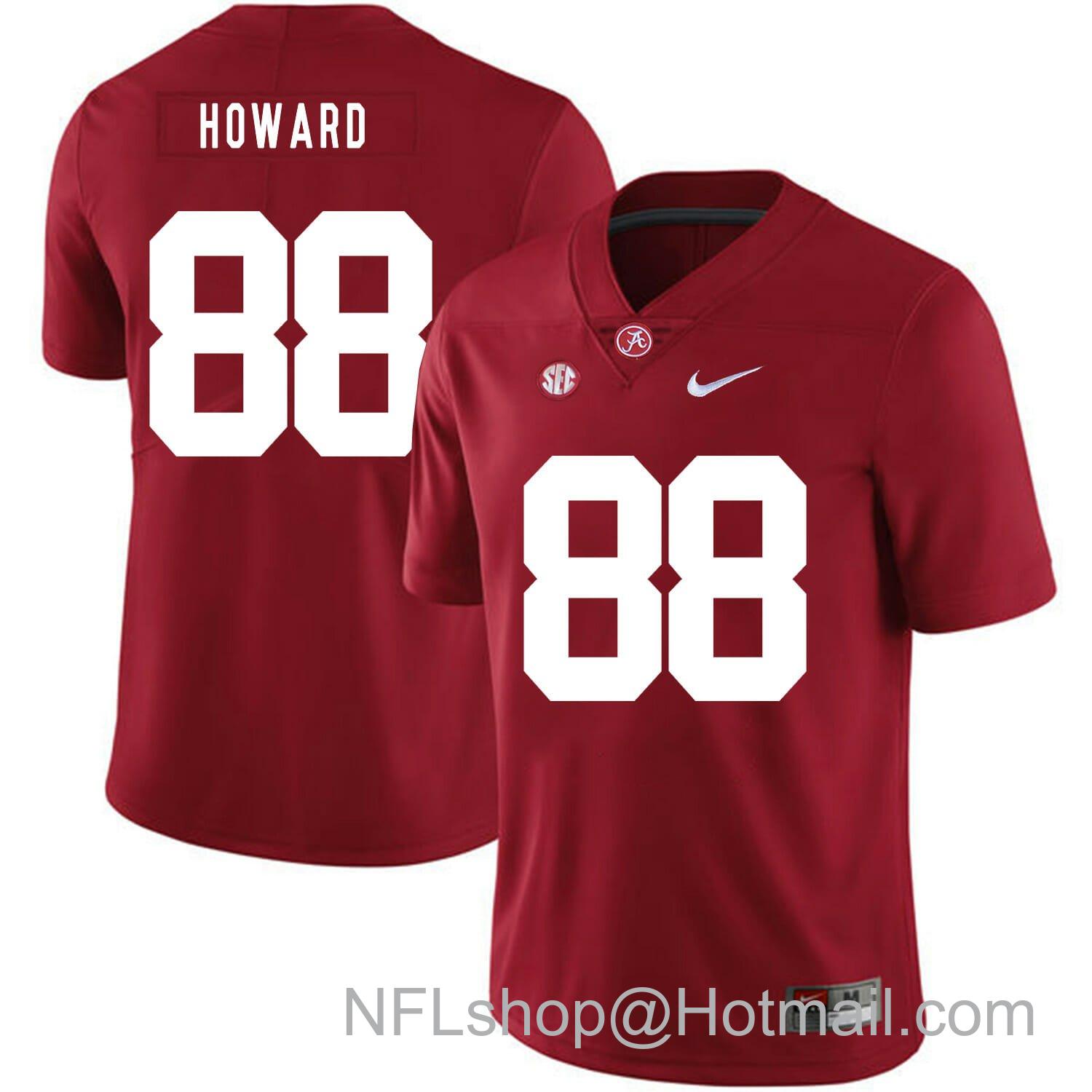 Men's Nike Alabama Crimson Tide #88 O.J Howard College Football Jersey Red