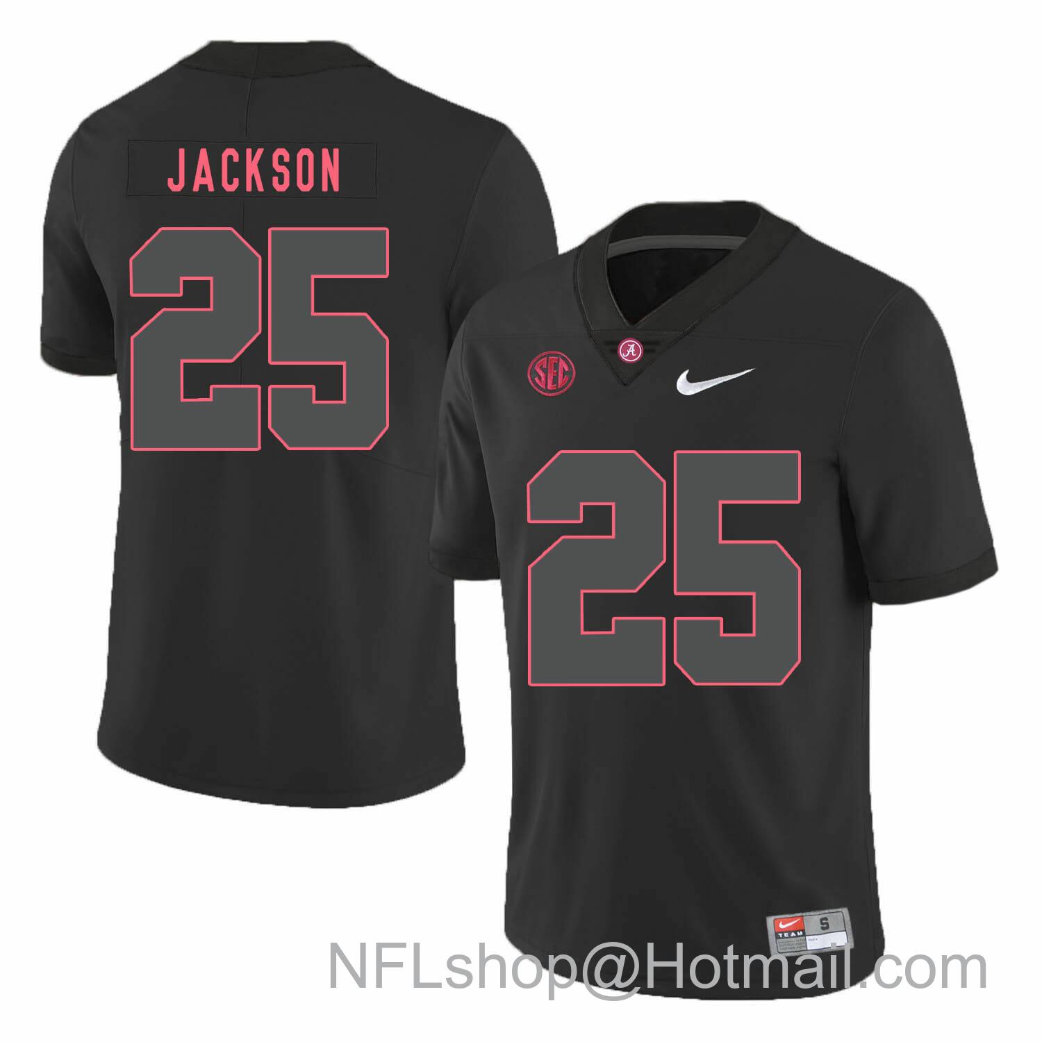 Men's Nike Alabama Crimson Tide #25 Kareem Jackson College Football Jersey Black