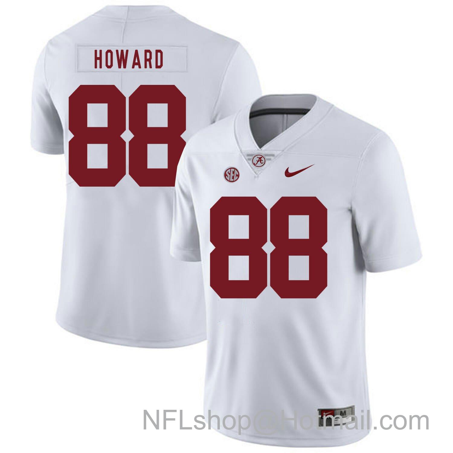 Men's Nike Alabama Crimson Tide #88 O.J Howard College Football Jersey White