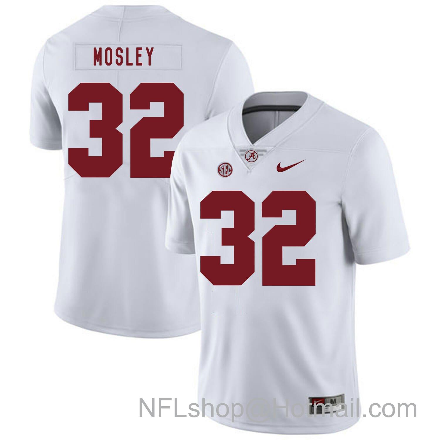 Men's Nike Alabama Crimson Tide #32 C.J. Mosley College Football Jersey White