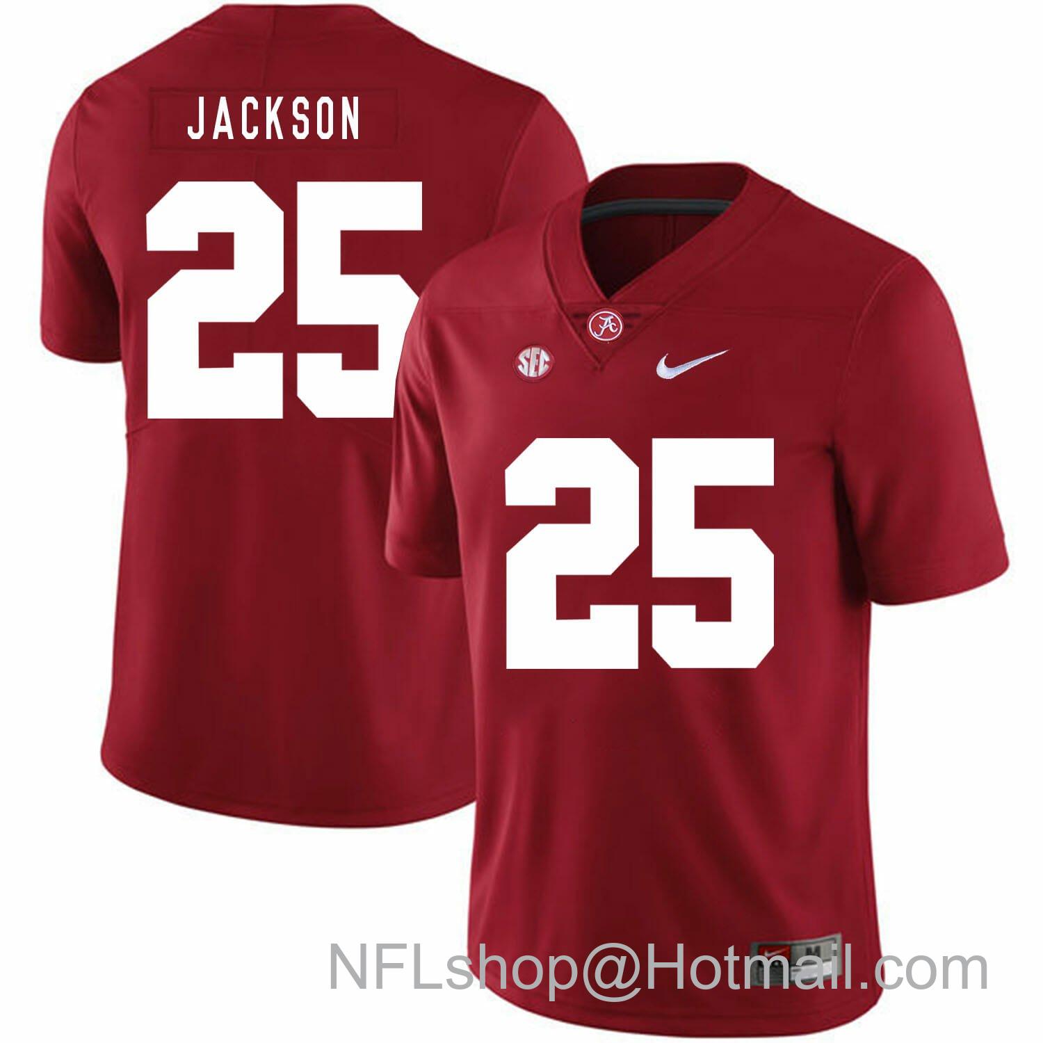 Men's Nike Alabama Crimson Tide #25 Kareem Jackson College Football Jersey Red