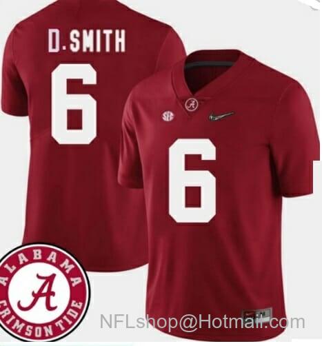 Men's Nike Alabama Crimson Tide #6 DeVonta Smith College NCAA Football Jersey Red