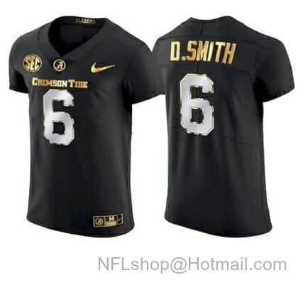 Men's Nike Alabama Crimson Tide #6 DeVonta Smith College NCAA Black Jersey Football