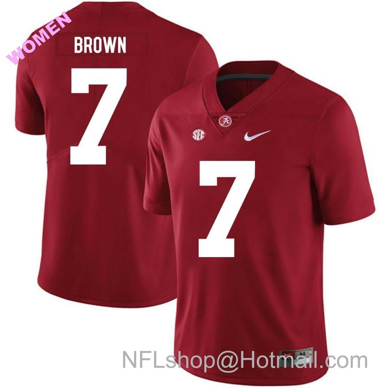 Women's Nike Alabama Crimson Tide #7 Tony Brown College Football Jersey Red