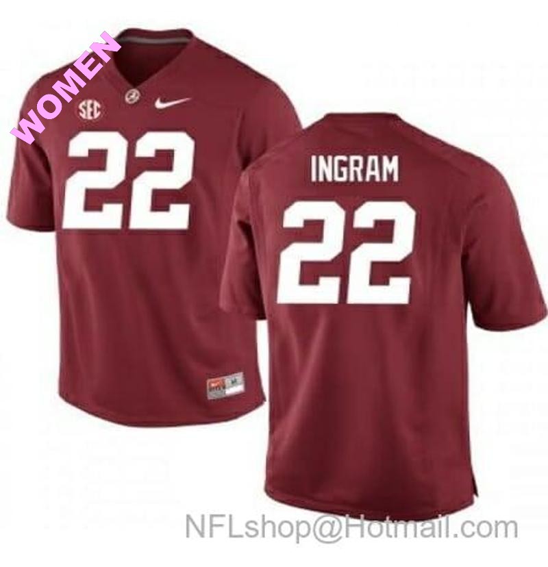 Women's Nike Alabama Crimson Tide #22 Mark Ingram NCAA Football Jersey Red