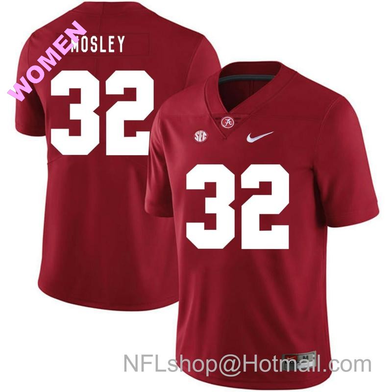 Women's Nike Alabama Crimson Tide #32 C.J. Mosley College Football Jersey Red