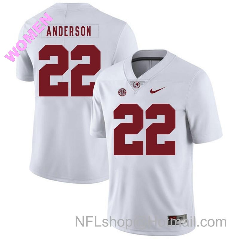 Women's Nike Alabama Crimson Tide #22 Ryan Anderson College Football Jersey White