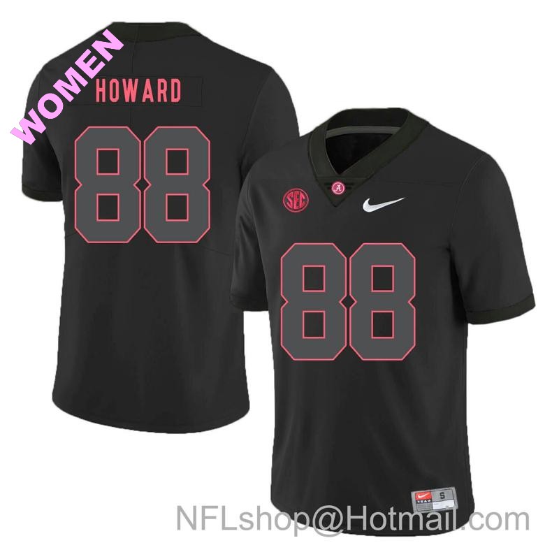 Women's Nike Alabama Crimson Tide #88 O.J Howard College Football Jersey Black