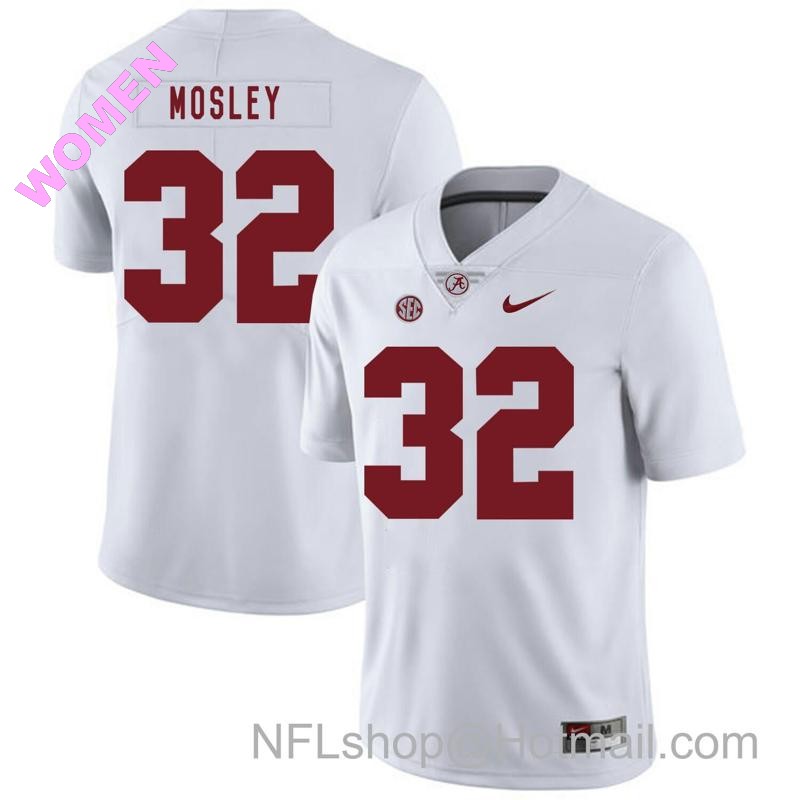 Women's Nike Alabama Crimson Tide #32 C.J. Mosley College Football Jersey White