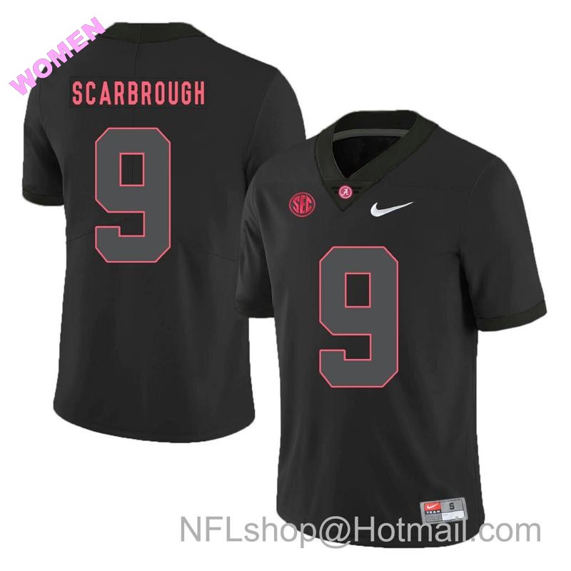 Women's Nike Alabama Crimson Tide #9 Bo Scarbrough College Football Jersey Black