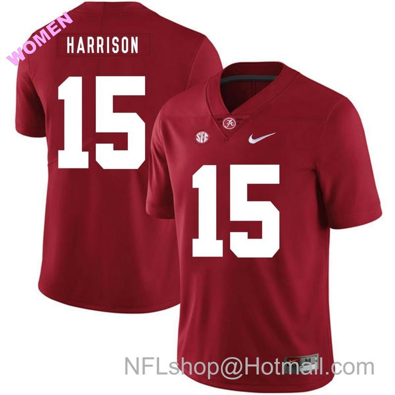 Women's Nike Alabama Crimson Tide #15 Ronnie Harrison College Football Jersey Red