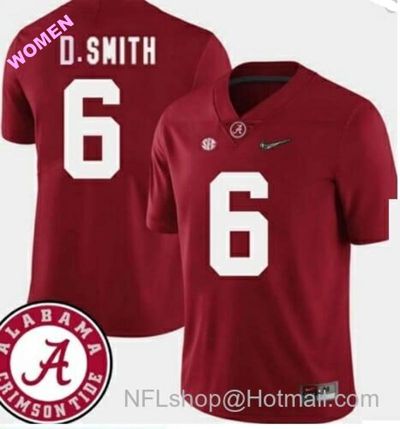 Women's Nike Alabama Crimson Tide #6 DeVonta Smith College NCAA Football Jersey Red