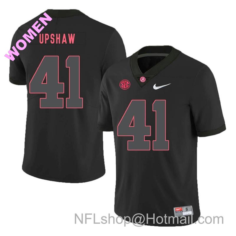 Women's Nike Alabama Crimson Tide #41 Courtney Upshaw College Football Jersey Black