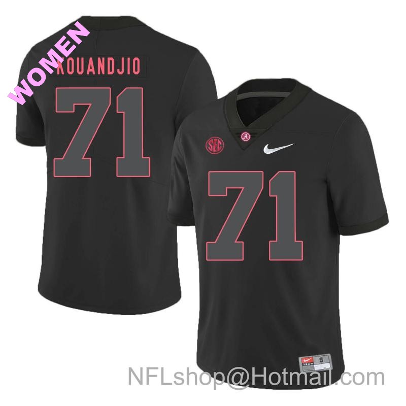 Women's Nike Alabama Crimson Tide #71 Arie Kouandjio College Football Jersey Black