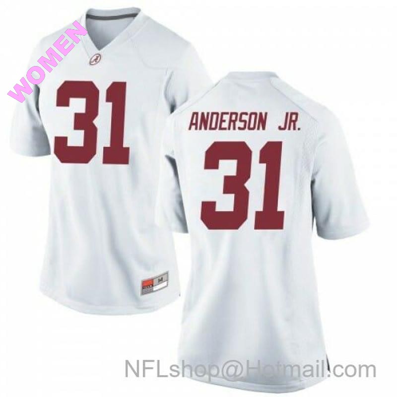 Women's Nike Alabama Crimson Tide #31 Will Anderson Jr. Football Game White Jersey