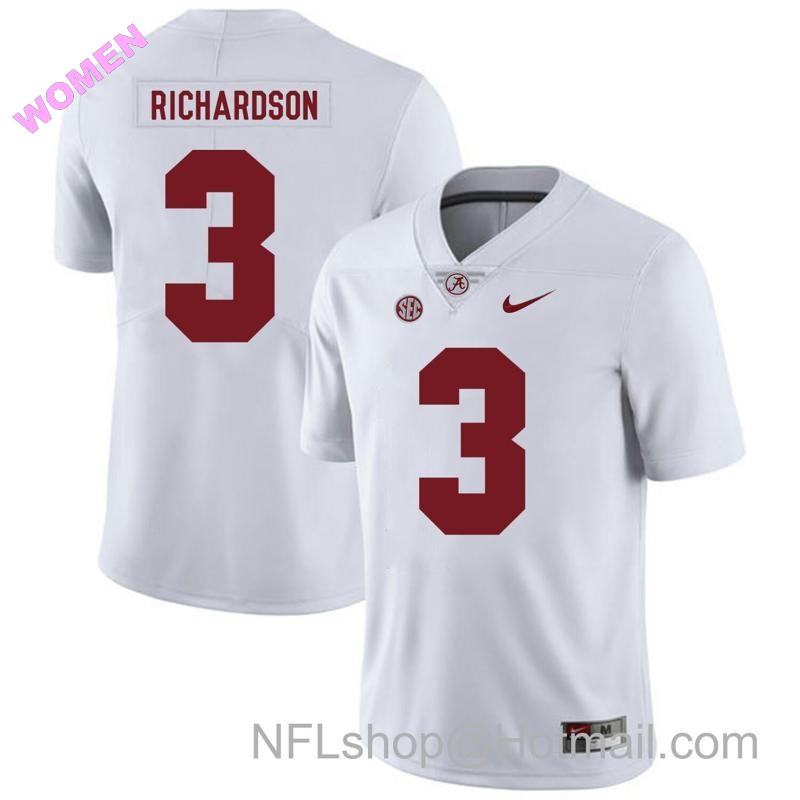 Women's Nike Alabama Crimson Tide #3 Trent Richardson College Football Jersey Red White