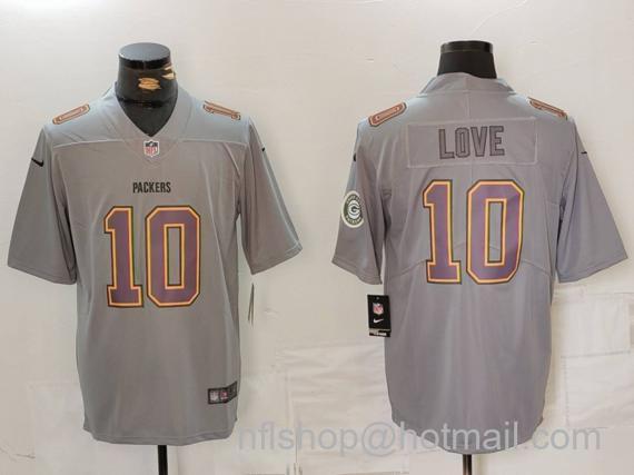 Men's Green Bay Packers #10 Jordan Love Grey 2023 With Patch Vapor Untouchable Limited Stitched Football Jersey