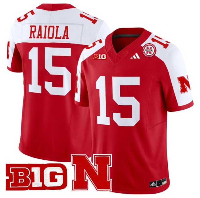 Men's Nebraska Cornhuskers #15 Dylan Raiola Red 2024 F.U.S.E. With Patch Vapor Limited Stitched Football Jersey