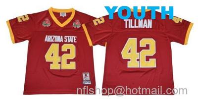 Youth Arizona State Sun Devils #42 Pat Tillman NCAA Football Jersey Red