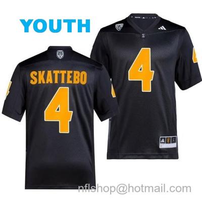 Youth Arizona State Sun Devils Cameron Skattebo Jersey #4 Premier Black College Football 2023